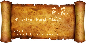 Pfiszter Renátó névjegykártya