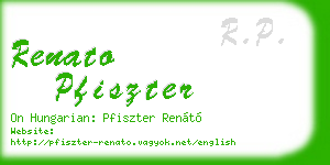 renato pfiszter business card